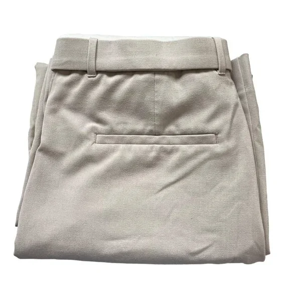 Final Sale! Abercrombie & Fitch wide leg pants high waist beige sz 32 US 12 - Picture 8 of 8